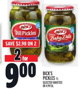 Metro Bick's pickles offer