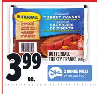 Metro Butterball turkey franks offer