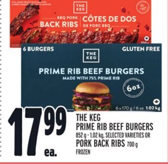 Metro The keg prime rib beef burgers offer