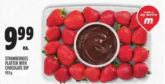 Metro Strawberries platter with chocolate dip offer