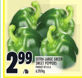 Metro Extra large green sweet peppers offer