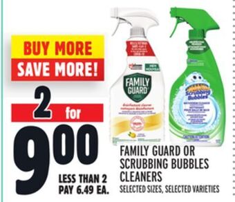 Metro Family guard or scrubbing bubbles cleaners offer
