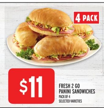 Metro Fresh 2 go panini sandwiches offer