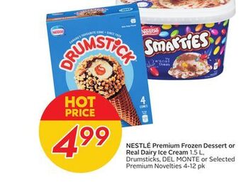 Sobeys Nestlé premium frozen dessert or real dairy ice cream offer