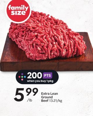 Sobeys Extra lean ground beef offer
