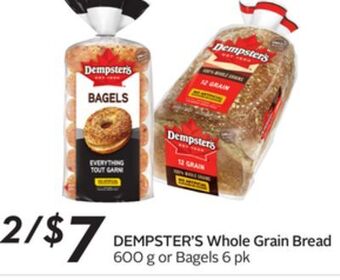 Sobeys Dempster's whole grain bread offer