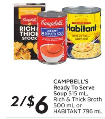 Sobeys Campbell's ready to serve soup offer