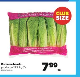 Real Canadian Superstore Romaine hearts, 6's offer