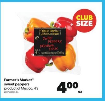 Real Canadian Superstore Farmer's market™ sweet peppers, 4's offer