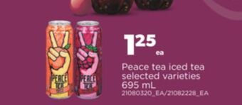 Real Canadian Superstore Peace tea iced tea, 695 ml offer