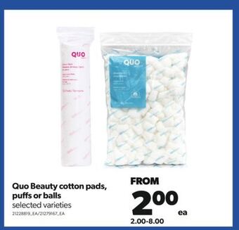 Real Canadian Superstore Quo beauty cotton pads, puffs or balls offer
