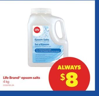 Real Canadian Superstore Life brand® epsom salts, 4 kg offer