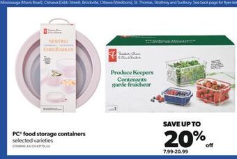 Real Canadian Superstore Pc® food storage containers offer
