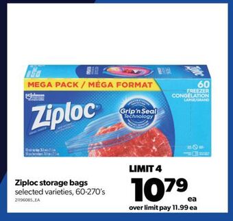 Real Canadian Superstore Ziploc storage bags, 60-270's offer