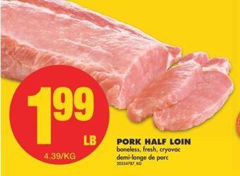 No Frills Pork half loin offer