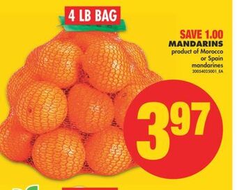 No Frills Mandarins, 4 lb bag offer