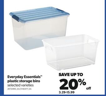 Real Canadian Superstore Everyday essentials™ plastic storage bins offer