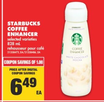 No Frills Starbucks coffee enhancer, 828 ml offer