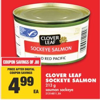 No Frills Clover leaf sockeye salmon, 213 g offer