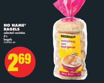 No Frills No name® bagels, 6's offer