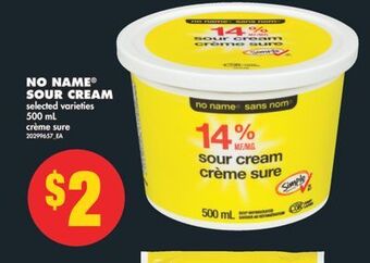 No Frills No name® sour cream, 500 ml offer