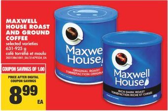 Maxwell house roast and ground coffee, 631-925 g