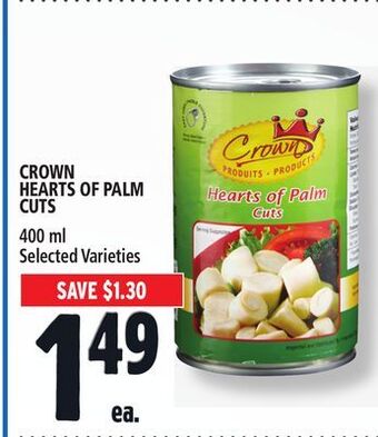 Metro Crown hearts of palm cuts offer