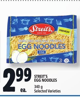 Metro Streit's egg noodles offer