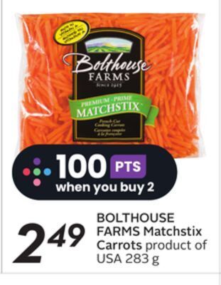 Sobeys Bolthouse farms matchstix carrots offer