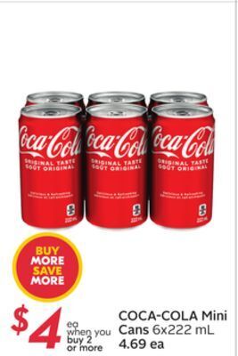 Sobeys Coca-cola mini cans offer