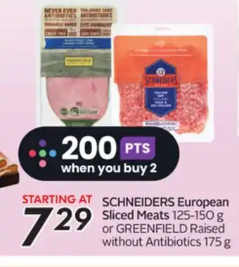 Sobeys Schneiders european sliced meats offer