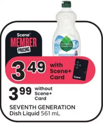 Sobeys Seventh generation dish liquid offer
