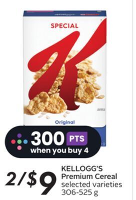 Sobeys Kellogg's premium cereal offer