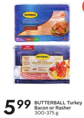 Sobeys Butterball turkey bacon or rasher offer