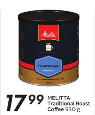 Sobeys Melitta traditional roast coffee offer