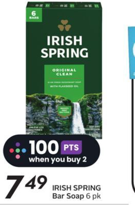 Sobeys Irish spring bar soap offer