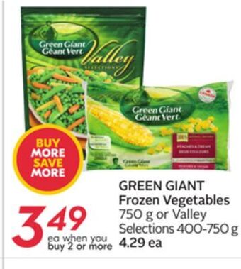 Sobeys Green giant frozen vegetables offer