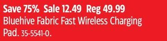 Canadian Tire Bluehive fabric fast wireless charging pad offer