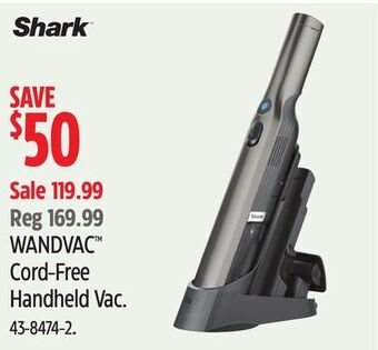 Canadian Tire Shark wandvac cord-free handheld vac offer