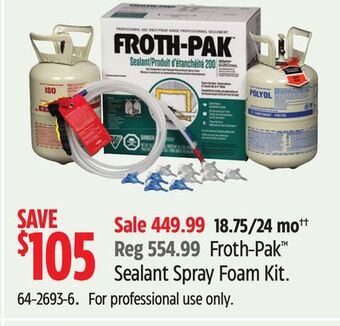 Canadian Tire Froth-pak sealant spray foam kit offer