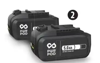 Canadian Tire Pwr pod 20v 5ah batteries, 2-pk offer
