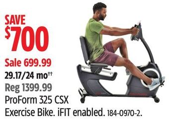 Canadian Tire Proform 325 csx exercise bike offer