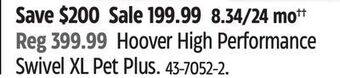 Canadian Tire Hoover high performance swivel xl pet plus offer