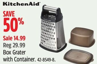 Canadian Tire Kitchenaid box grater with container offer