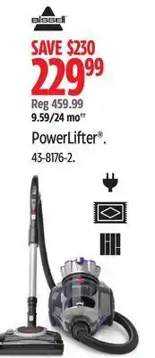 Canadian Tire Bissell canister vacuums powerlifter offer
