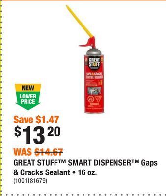 Home Depot Great stuff™ smart dispenser™ gaps & cracks sealant • 16 oz. offer