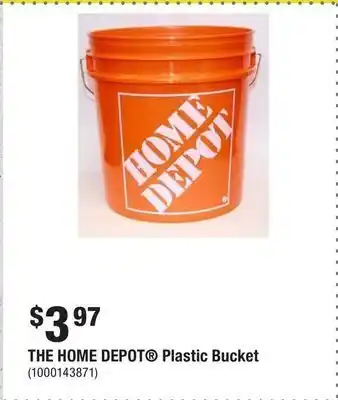 Home Depot The home depot® plastic bucket offer