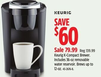Canadian Tire Keurig k-compact brewer offer