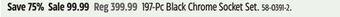 Canadian Tire Stanley 197-pc black chrome socket set offer