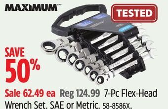 Canadian Tire Maximum 7-pc flex-head wrench set offer